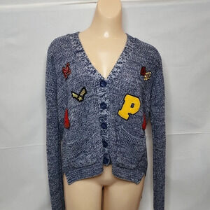 Freshman 1996 Button Up Sweater Small High School Jacket Look Back Shirttail